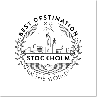 Stockholm Minimal Badge Design Posters and Art